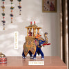 Decorative Blue Elephant With Ambari Statue 