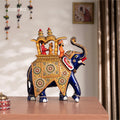 Blue Elephant With Ambari Statue 