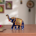 Decorative Blue Elephant Statue 