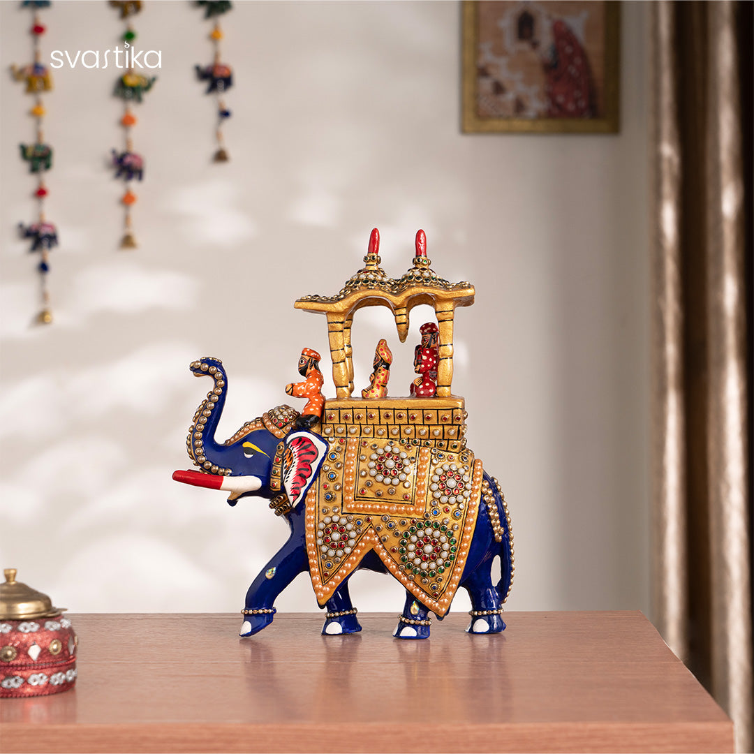 Elephant With Ambari Statue 