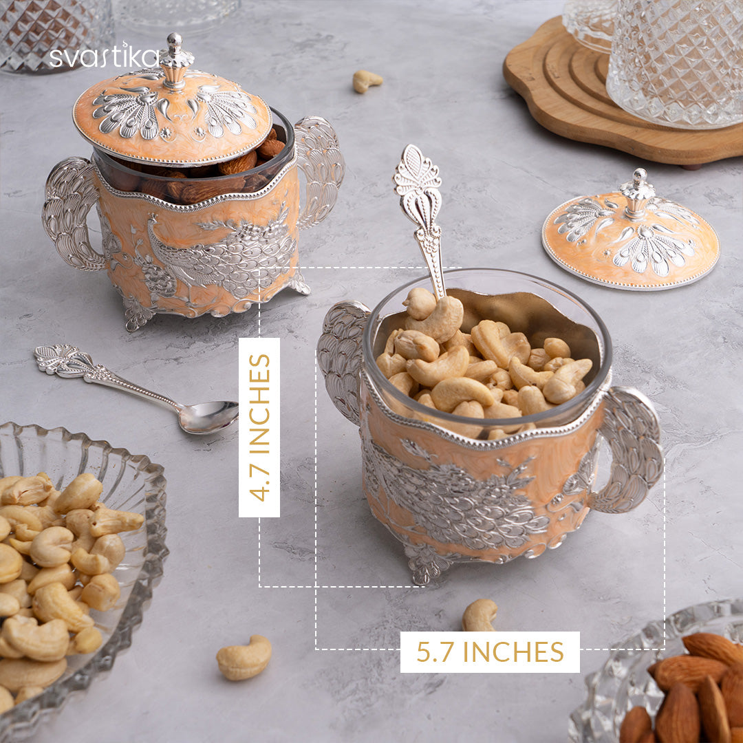 Mukhwas Box With Spoon for Serving (4.8 Inch)