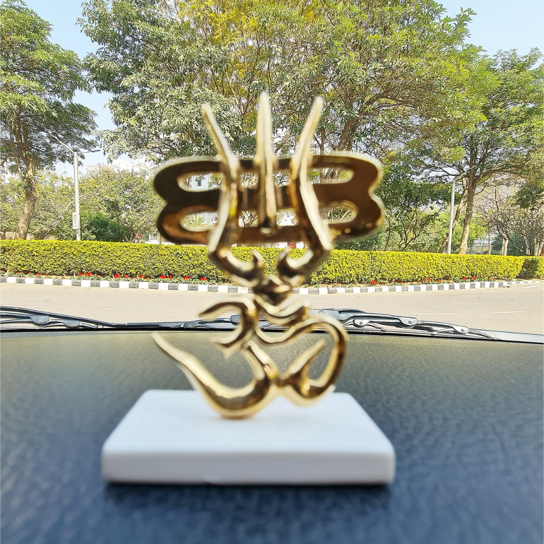 Om Car Dashboard Gold Plated Gift