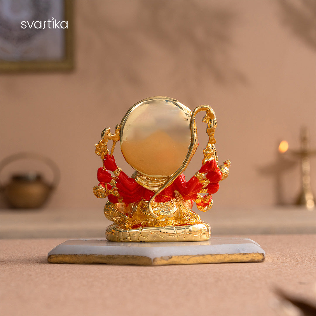 Panchmukhi Hanuman murti With Orange Enamel 