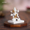 Premium White & Gold Shiva Idol for Car Dashboard 