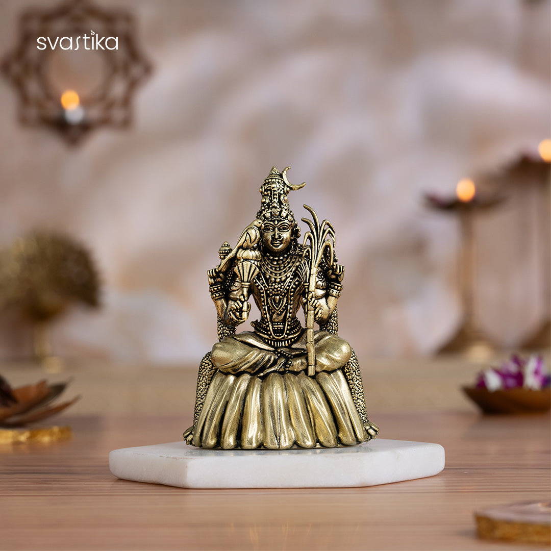 rajarajeshwari brass idol for home