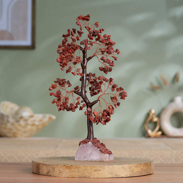 Red Jasper Crystal Tree- 300 Beads (12 Inch)