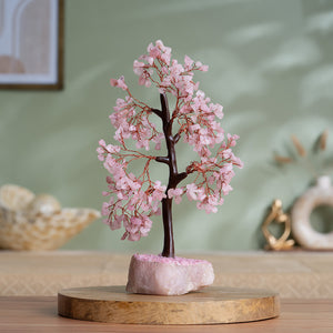 Rose Quartz Crystal Tree - 300 Beads (12 Inch)