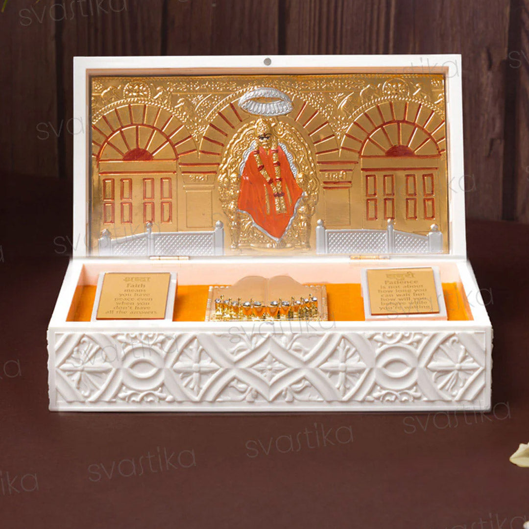 Svastika Sai Baba Pocket Temple -  Gold Plated