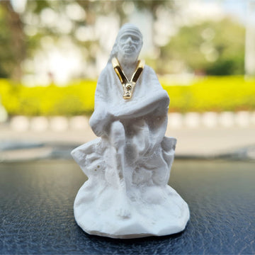 Svastika Lord Sai Baba Idol for Car Dashboard