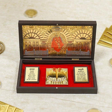 Svastika Sai Baba Pocket Temple (24 Karat Gold Coated)