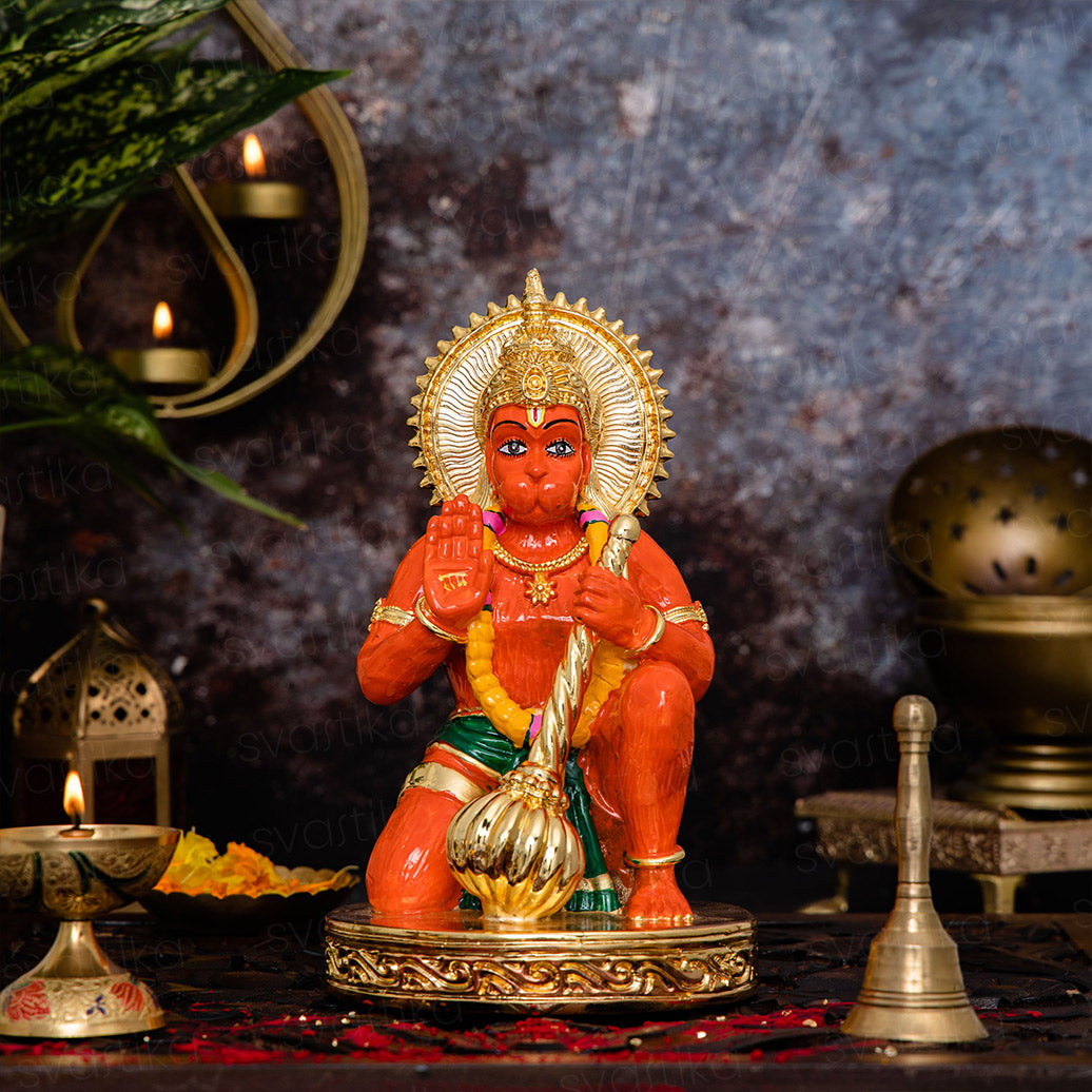 Sinduri Hanuman Murti | 24K Gold Coated