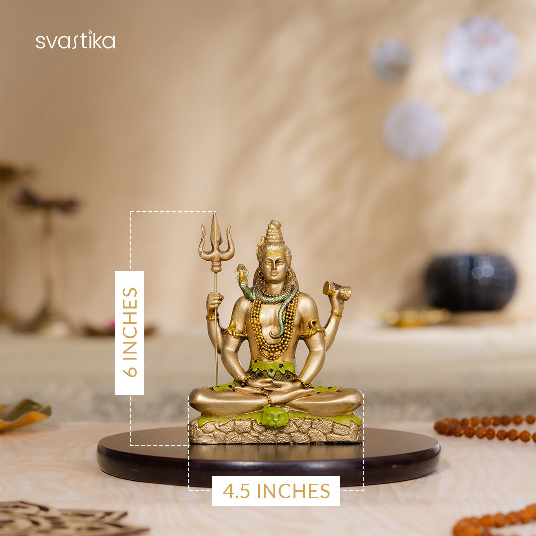 Lord Shiva Dhyana Mudra Antique Murti (6 Inch)