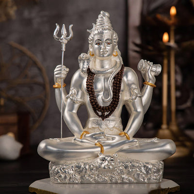 Lord Shiv Murti - Silver Plated (8 Inch)