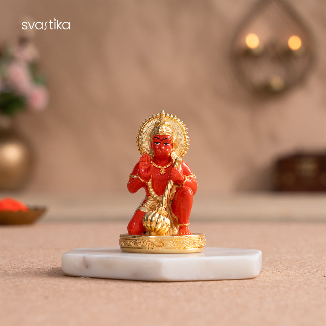Sinduri Hanuman Murti For Car Dashboard 