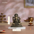 sitting ganesha brass idol for home mandir