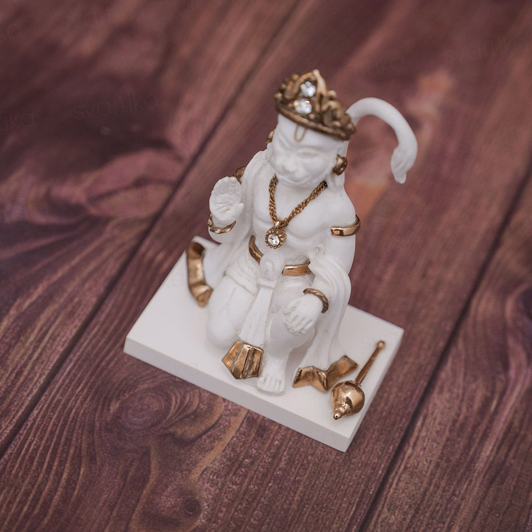 Small-Hanuman-White-Murti-for-home-Mandir