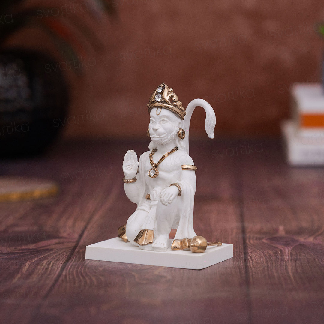 Small-White-Marble-Dust-Hanuman-idol-for-home-mandir