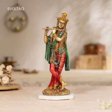 Krishna Standing Statue Antique Murti 