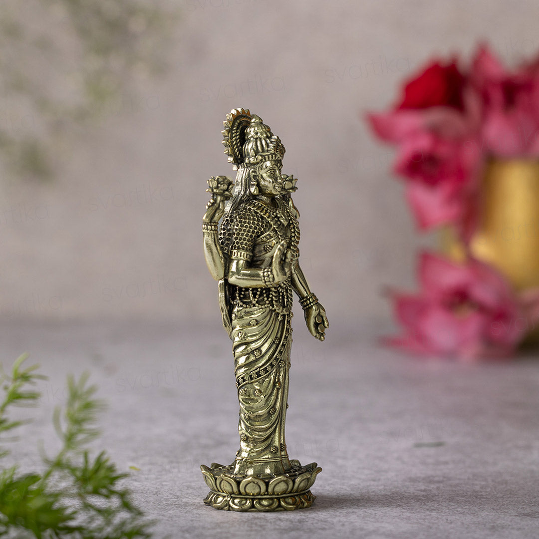 brass lakshmi standing murti