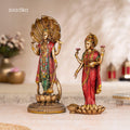 Lord Vishnu & Maa Lakshmi Standing Antique Murti Set