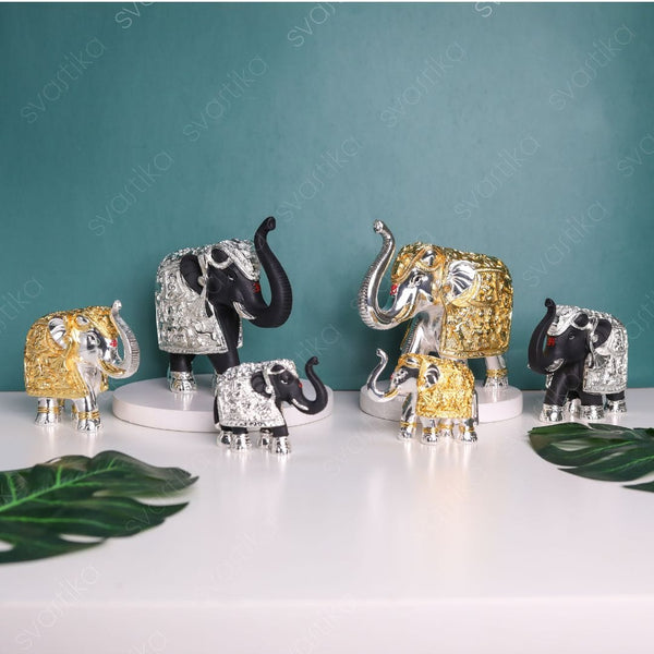 TrunkUp Elephant Pair - Gold & Silver Plated (Set of 2)