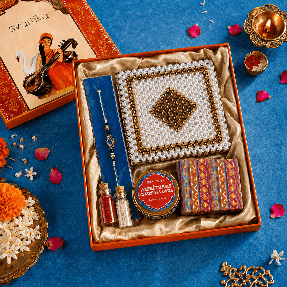 Aastha - Rakhi Gift Hamper for Brother | Set of 7 Meaningful Gifts