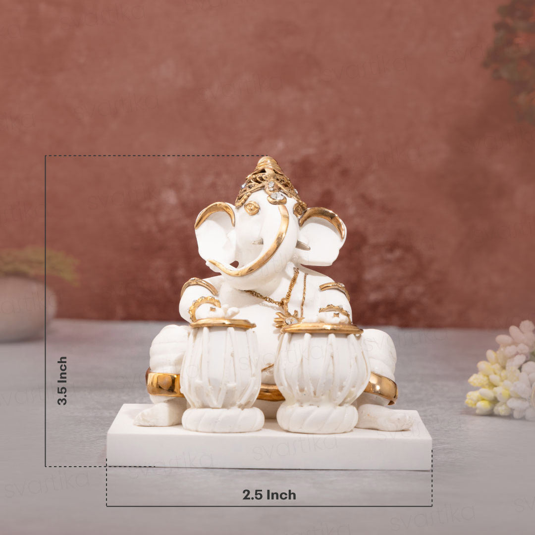 Tabla-marble-dust-ganesha-idol-for-home