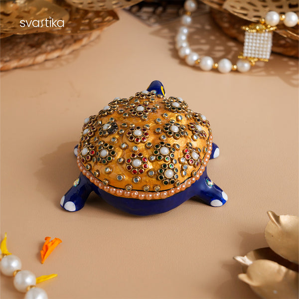Meenakari Tortoise decor statue