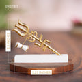 Trishul & Damroo for Car Dashboard Gold Plated (2.5 Inch)