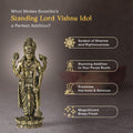 brass vishnu standing idol