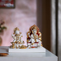 White & Gold Lakshmi Ganesh Murti 