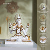White & Gold Plated Shiva murti With Trishul 