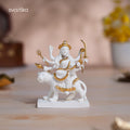 White & Gold Sherawali Mata Murti 