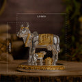 Wish Granting Kamdhenu Cow with Calf Idol | Pure Gold and Sliver Plated Dimensions