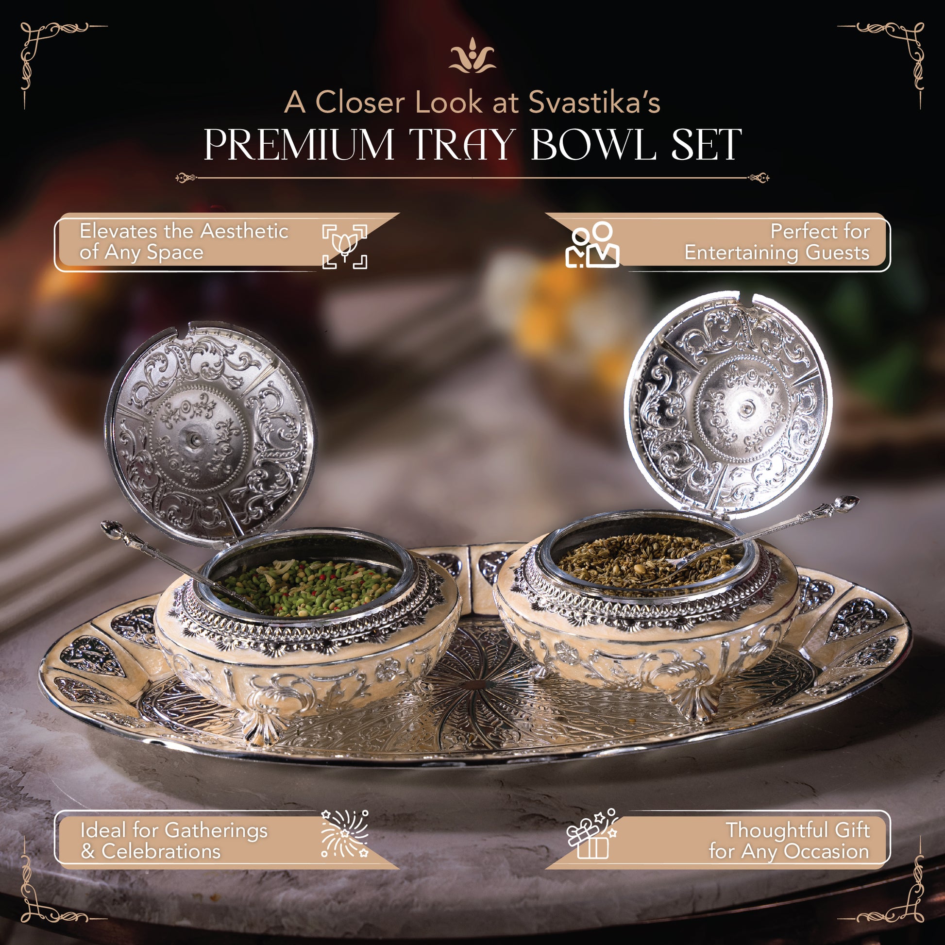 serving tray with bowls