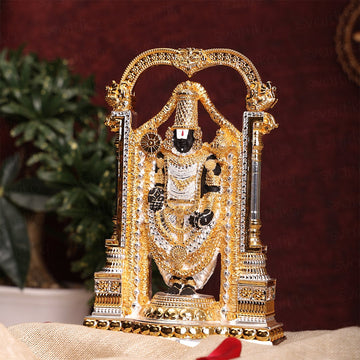 24k gold and silver plated idol for mandir 