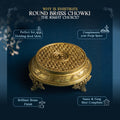 brass round chowki