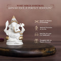 white ganesh murti for car dashboard