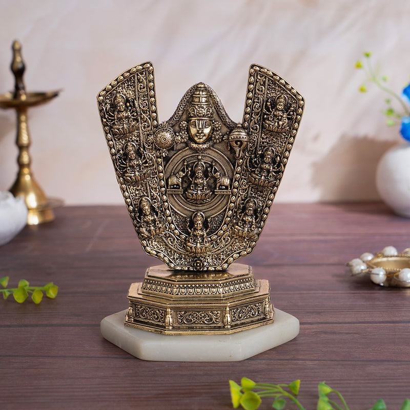 Brass Ashtalakshmi Balaji Tilak Idol (6 Inch)
