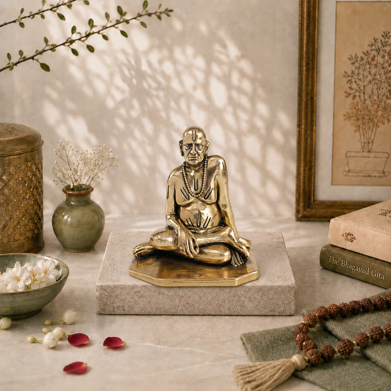 Brass Swami Samarth Maharaj Murti (4 Inch)