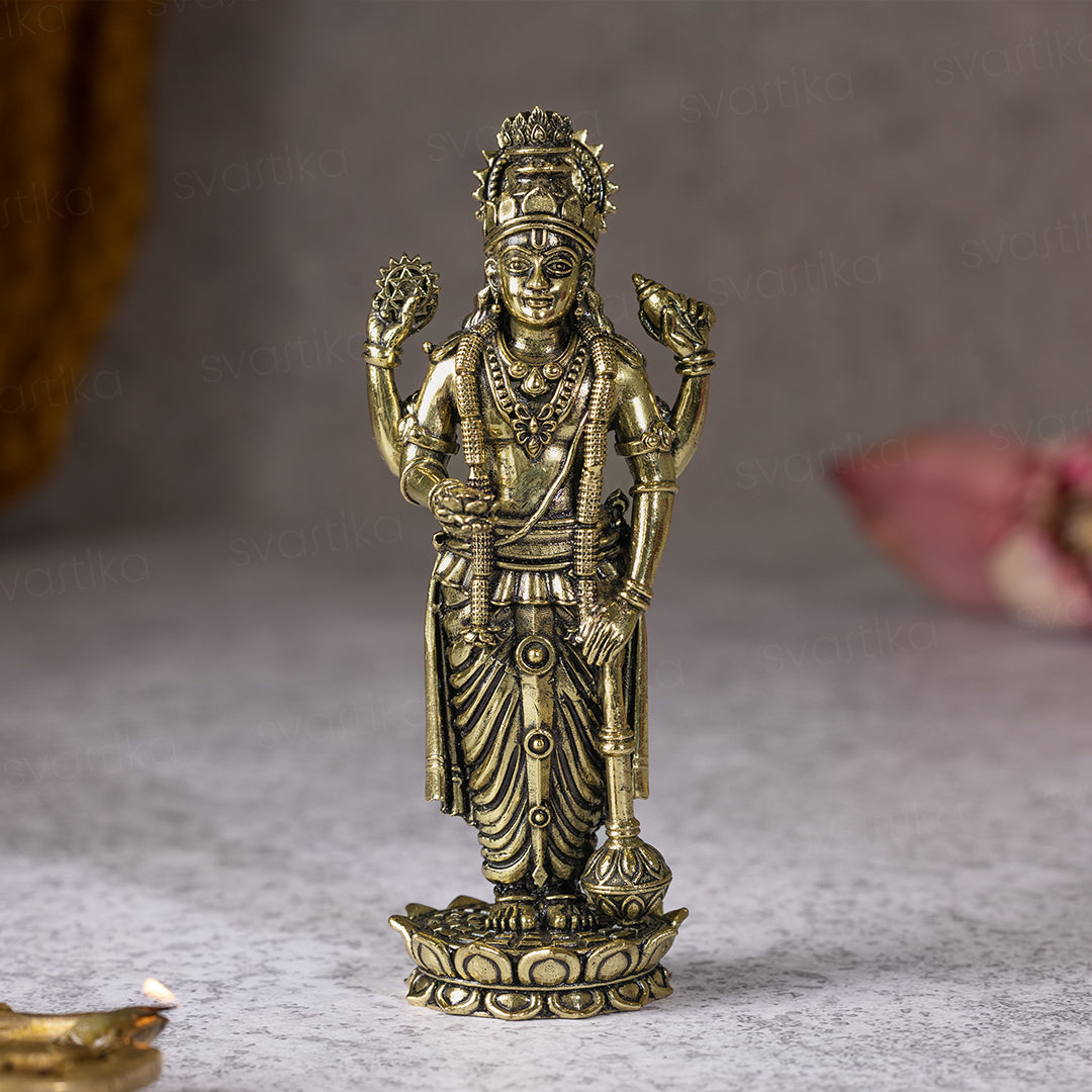 brass vishnu murti 