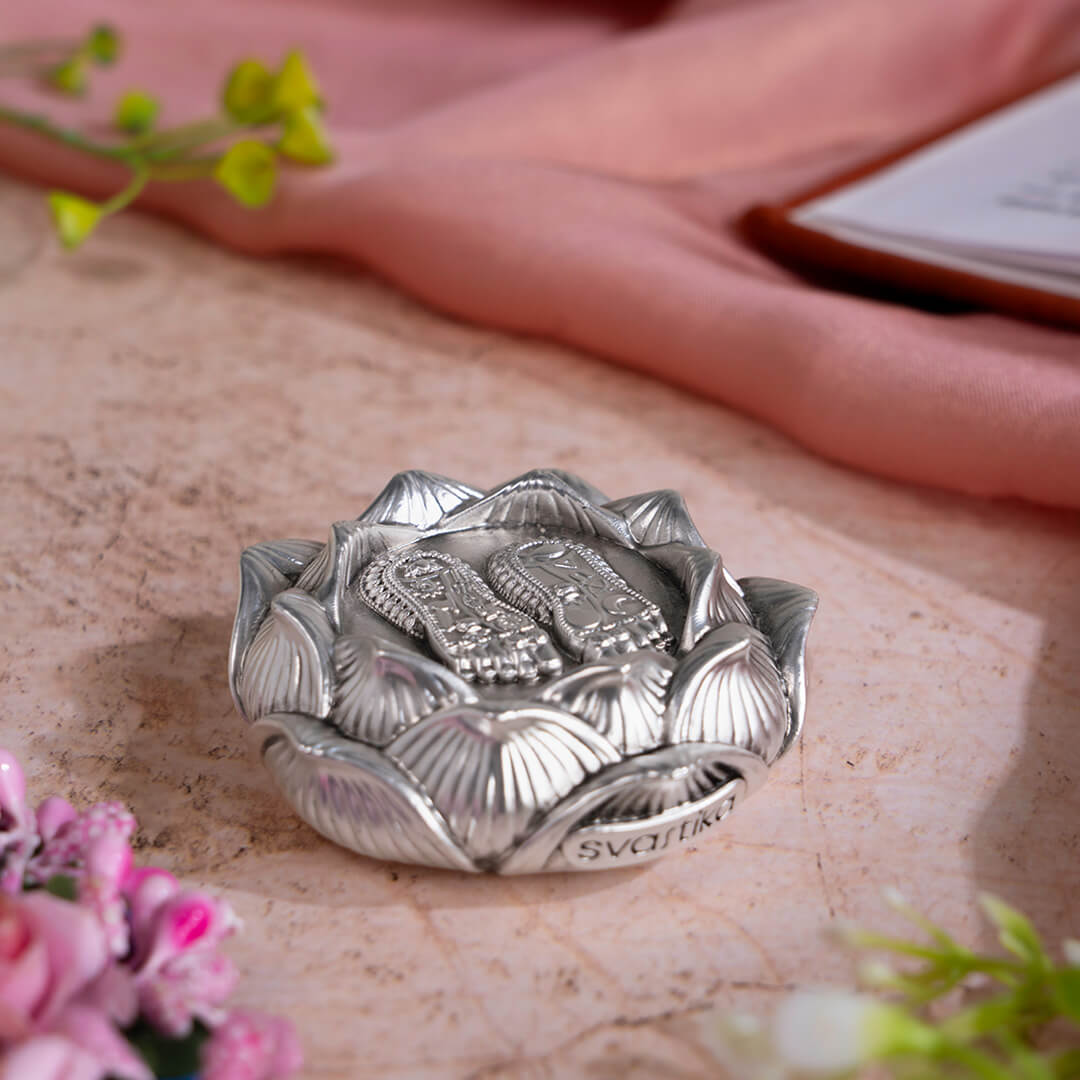 Lakshmi Charan Paduka lotus feet for spiritual home decor