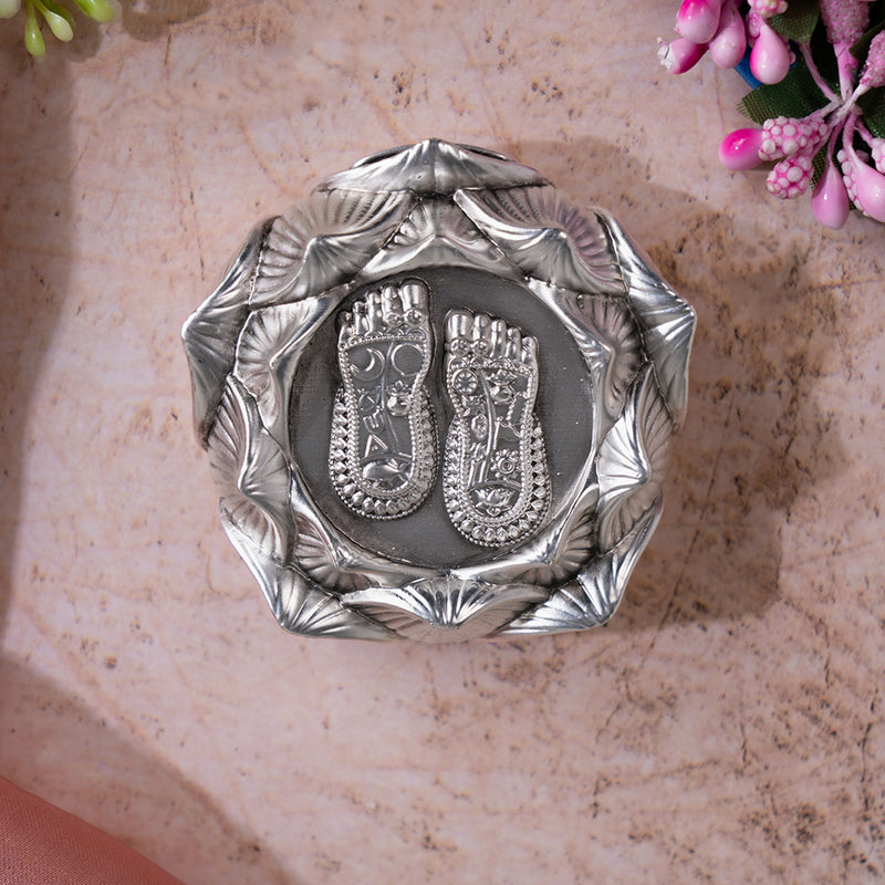 Svastika Maa Lakshmi’s Kamal Charan (999 Silver Plated)