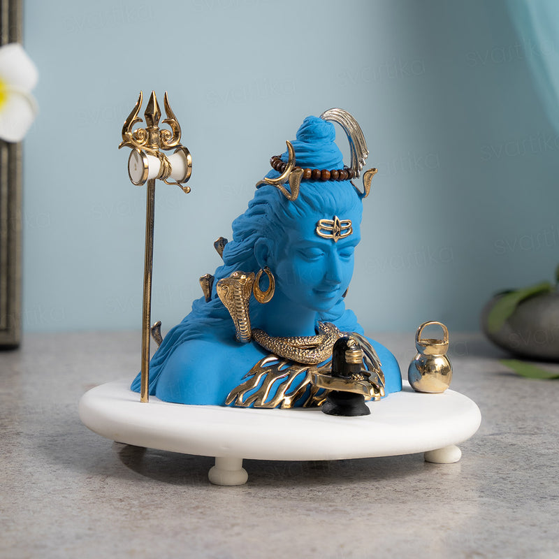 Blue Neelkanth Shiva Idol in Meditation