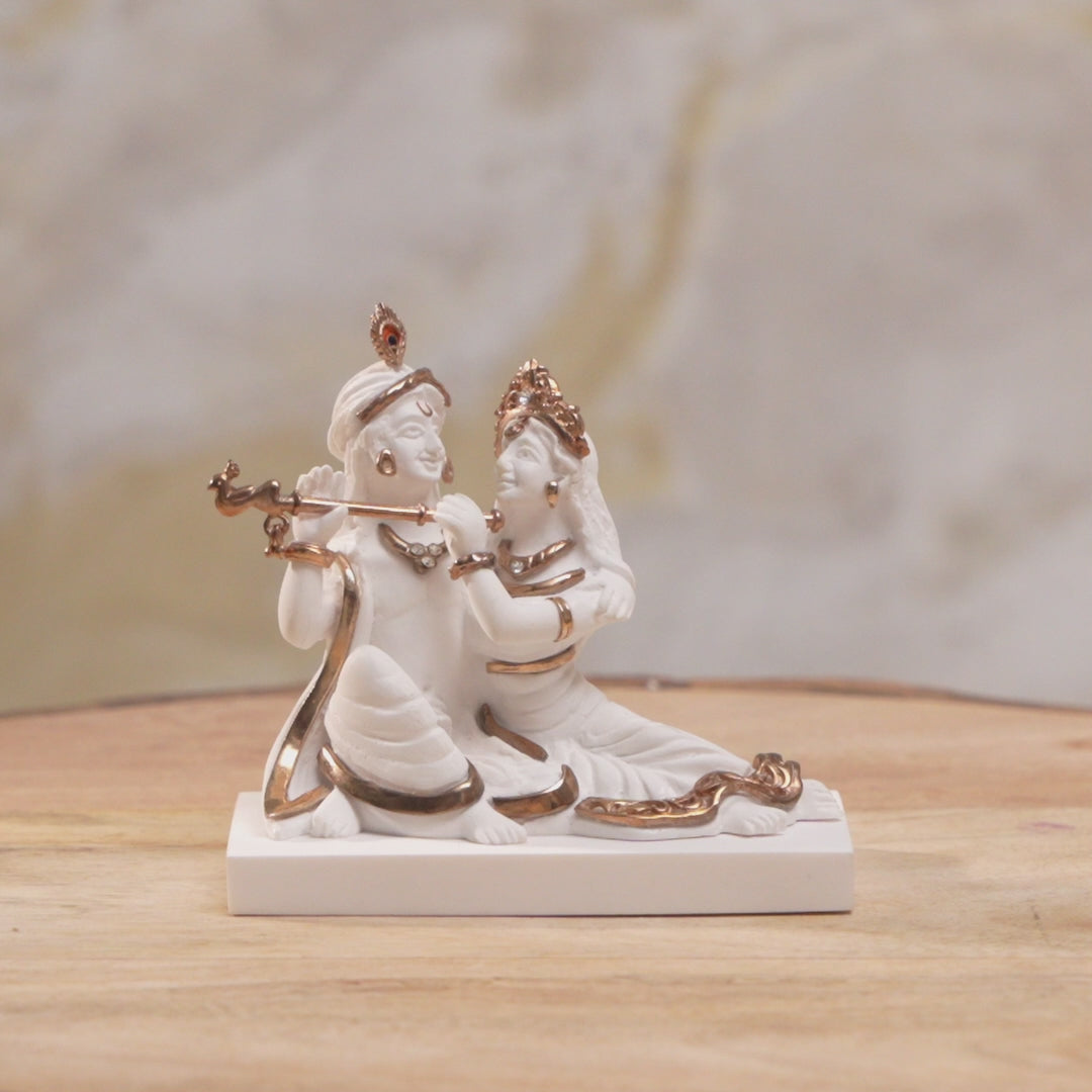 radha krishna marble dust murti