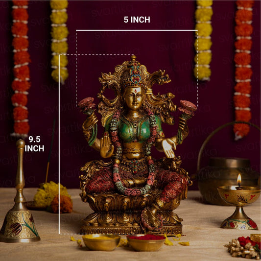 Goddess Lakshmi Maa Antique Murti - 10 Inch