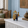 Svastika Meenakari Elephant Ambari Statue 5 inch opposite-angle lifestyle view
