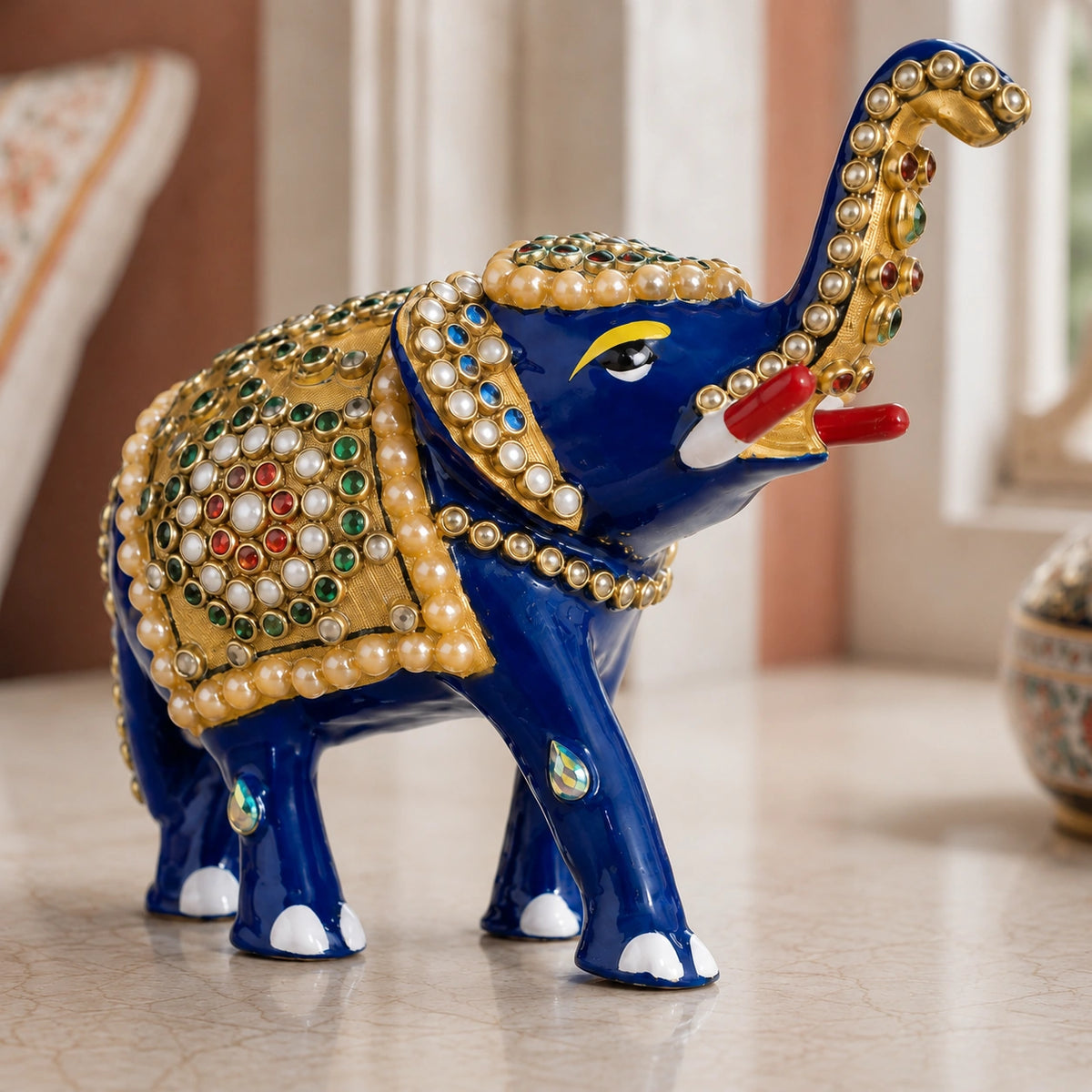 Decorative Meenakari Elephant Statue