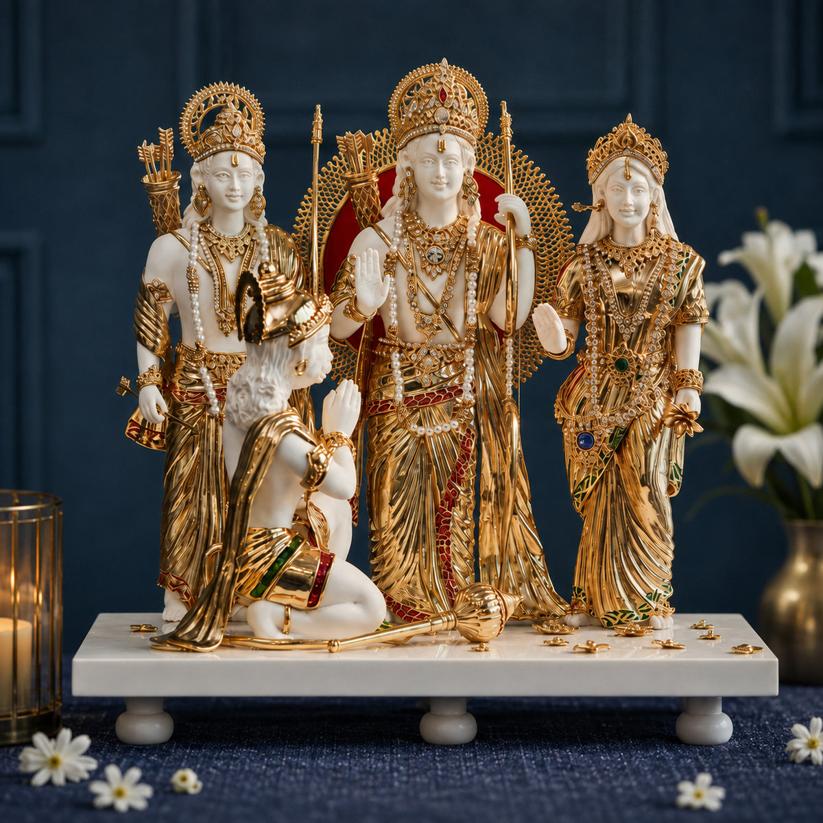 Ram Darbar Murti in Divine Blessings - close-up view