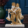 Radha Krishna Standing Murti in Eternal Love - close-up view
